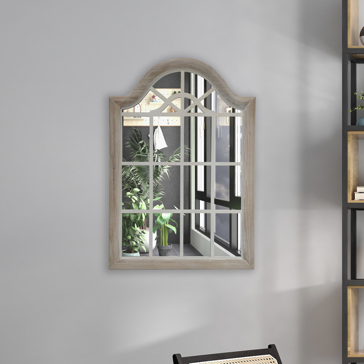 wooden full length wall mirror